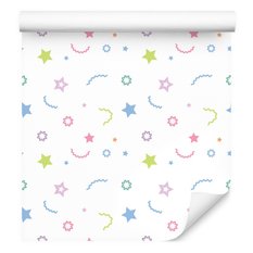 Tapeta Do Pokoju Dzieci Kolorowe WZORKI Gwiazdki 53x1000  - Miniaturka zdjęcia nr 8