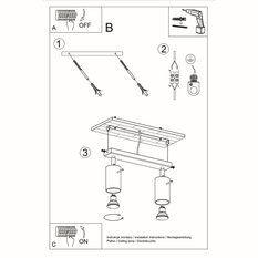 Plafon BERG 2 naturalne drewno 20x5x30cm nowoczesna lampa GU10 do salonu  - Miniaturka zdjęcia nr 5