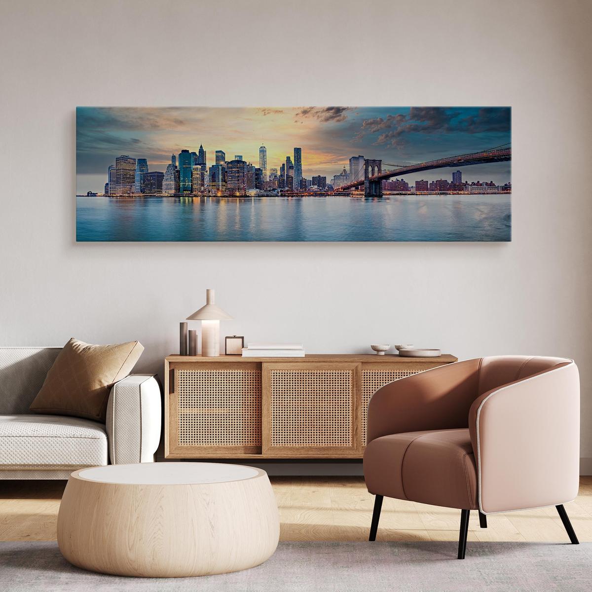 Obraz Panoramiczny Do Biura NOWY YORK Miasto Manhattan 145x45cm nr. 7