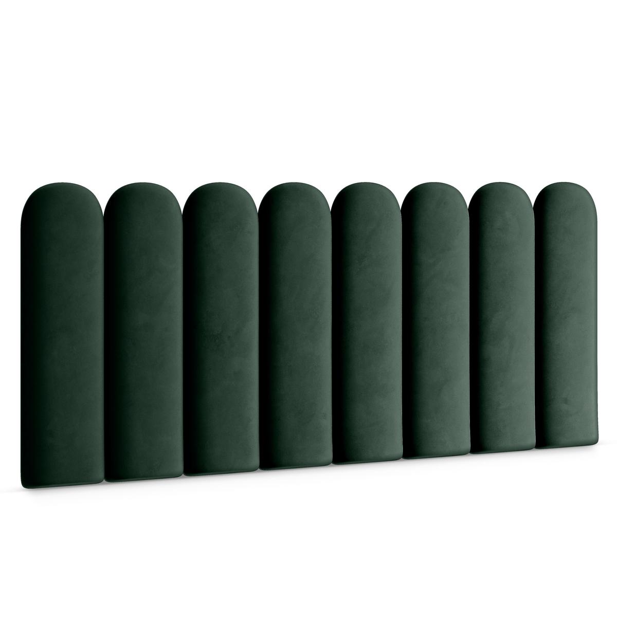 Panele tapicerowane 30x100 cm na ścianę płotek zielony