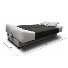 Wersalka kanapa z funkcja spania DUO 192x83x90 cm pojemnik na pościel do salonu czarno-szara - Miniaturka zdjęcia nr 5