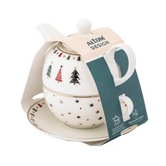 Filiżanka z dzbankiem świąteczny zestaw Tea For One Modern Tree 400 ml - Miniaturka zdjęcia nr 7