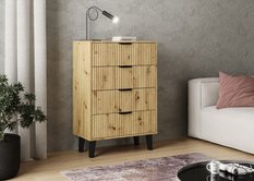 Komoda Scandi 102,5x70x39 cm do sypialni salonu slim dąb artisan - Miniaturka zdjęcia nr 2