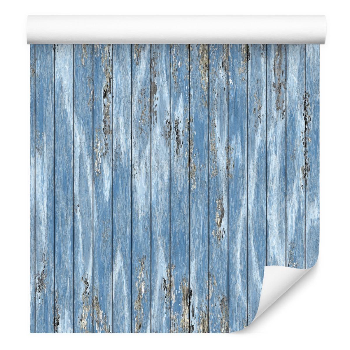 Tapeta Do Salonu Niebieskie DESKI w Stylu Vintage 53x1000  nr. 7
