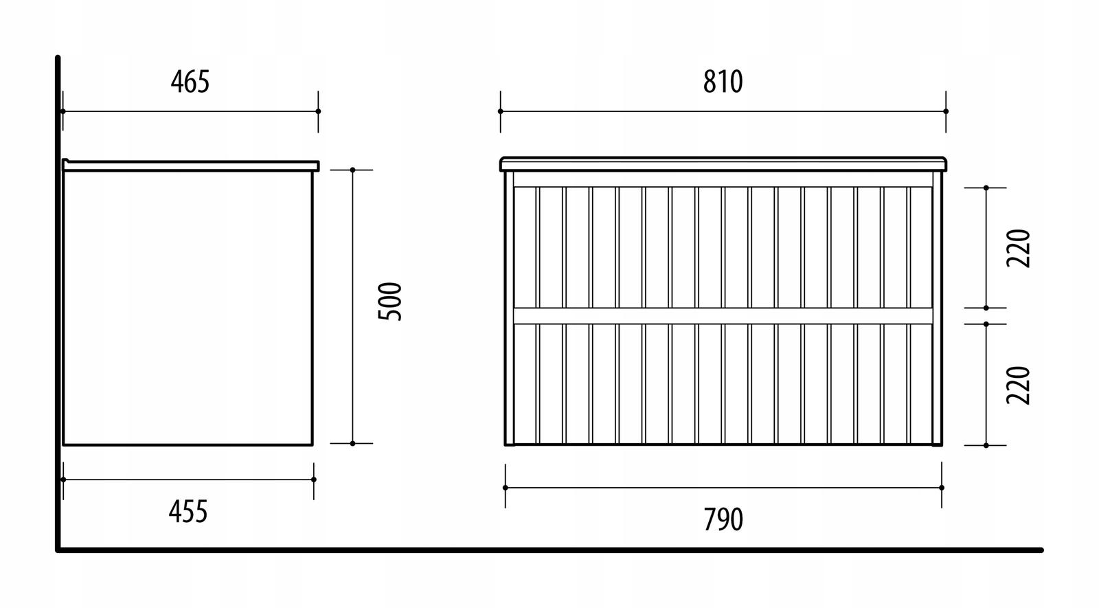 Zestaw mebli łazienkowych LINE z umywalką 80 cm + słupek 165 cm 3 elementy front MDF zielony nr. 4