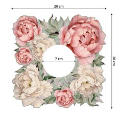 Naklejka Pod Włącznik Kontakt Kwiaty Piwonie 20x20 Peonie Natura Boho Dla Dzieci - Miniaturka zdjęcia nr 2