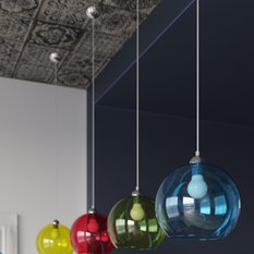 Lampa wisząca BALL żółta 120x30x30cm nowoczesna E27 do salonu - Miniaturka zdjęcia nr 8