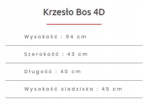 Krzesło BOS 4D 40x43x94 cm z drewna litego do jadalni biały nr. 3