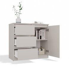 Komoda Malwa 75x80x40 cm do salonu sypialni kaszmir beż - Miniaturka zdjęcia nr 14