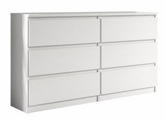 Komoda 120 cm mega cena MARTUSIA 72x120x40 cm z 6 szufladami biała do salonu i sypialni - Miniaturka zdjęcia nr 3