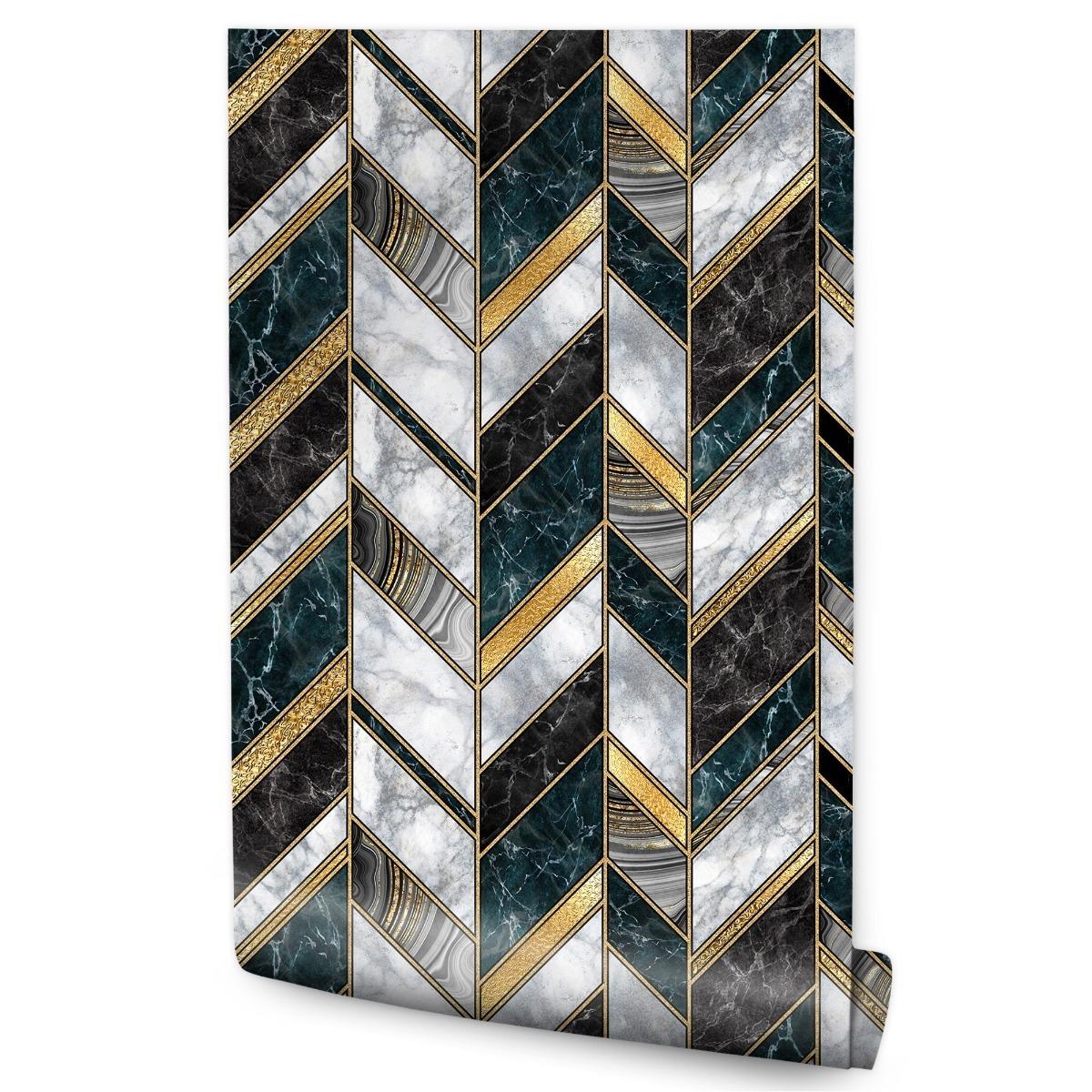 Tapeta Nowoczesna Mozaika MARMUR Styl Art Deco 3D  nr. 1