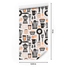 Tapeta Do kuchni Czajniki OWOCE Kawa Mleko Napisy  - Miniaturka zdjęcia nr 2