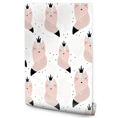 Tapeta Dla Dziecka Lisie Księżniczki ZWIERZĄTKA 53x1000  - Miniaturka zdjęcia nr 1