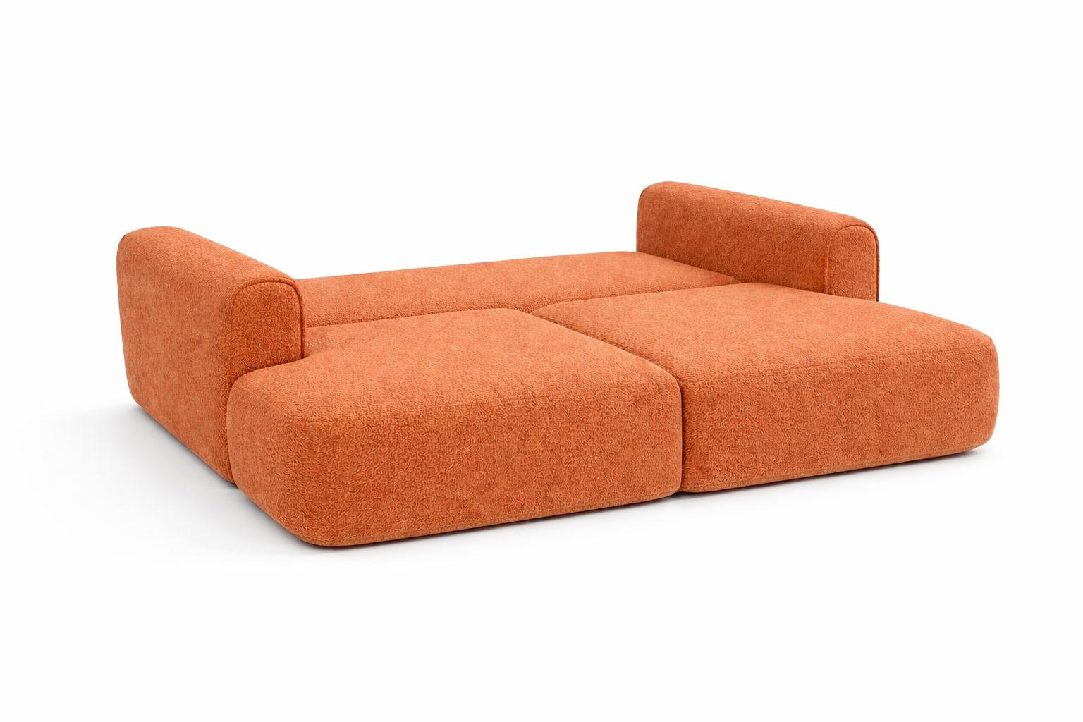 Kanapa z funkcją spania ITALY 253x110x71 cm FLOW trzyosobowa sofa rozkładana pomarańczowy nr. 4