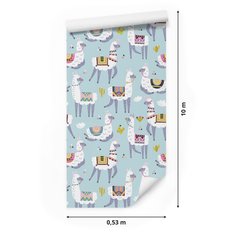 Tapeta w lamy kaktusy przyroda, do pokoju dziecka  - Miniaturka zdjęcia nr 2