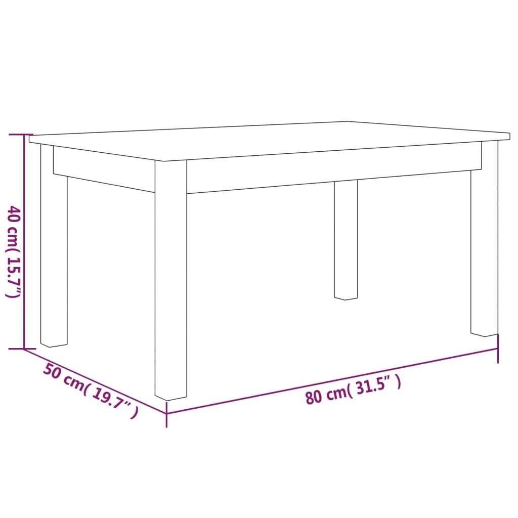 Stolik kawowy 80x50x40 cm z litego drewna sosnowego do salonu nr. 8