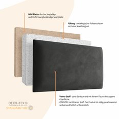 Panele tapicerowane 50x30 cm na ścianę magic velvet lawendowy - Miniaturka zdjęcia nr 8