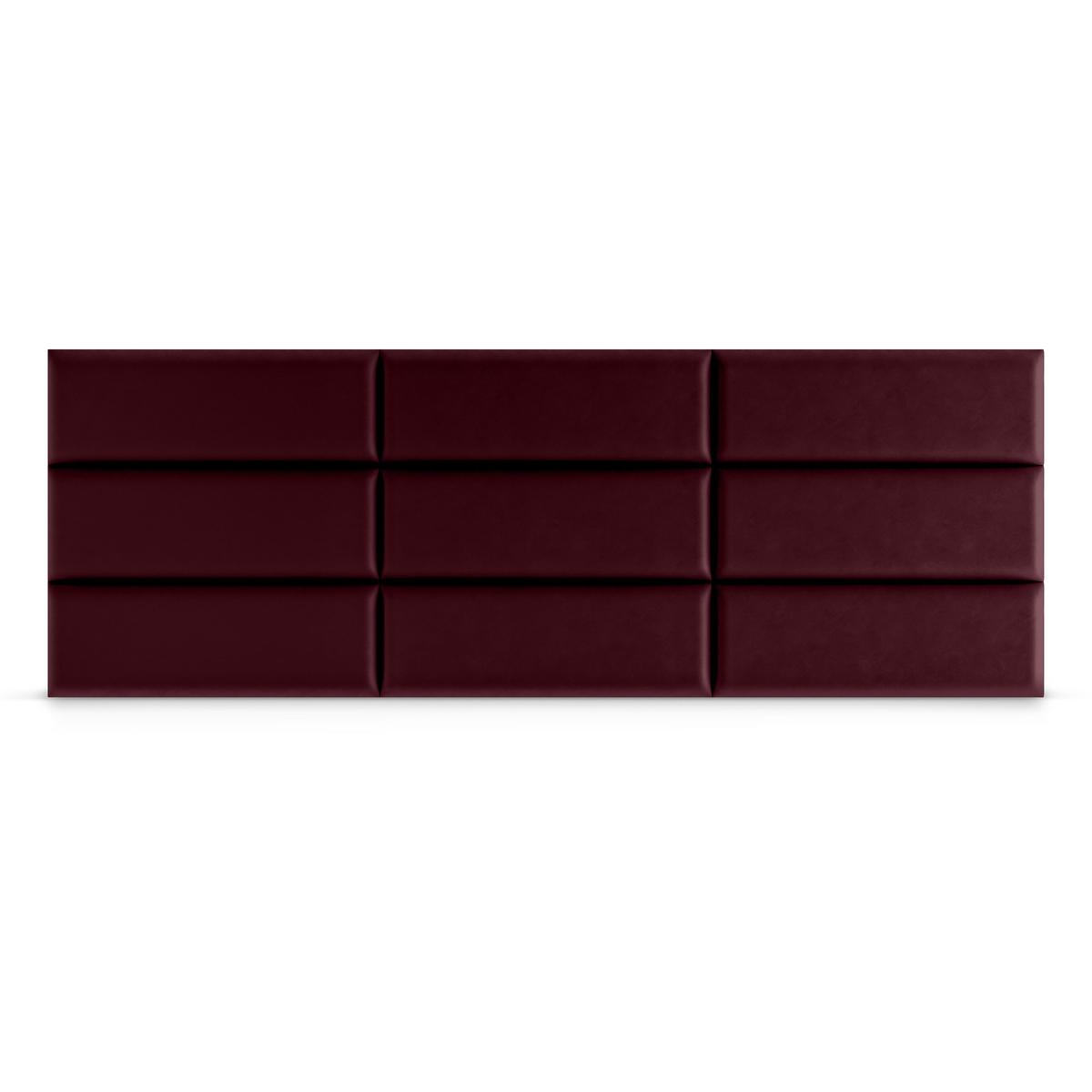 Panele tapicerowane 60x20 cm na ścianę prostokąt bordowy nr. 4