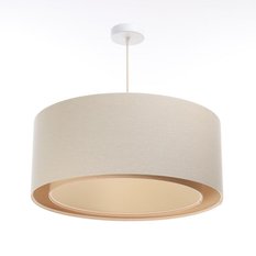 Lampa wisząca BOHO z lnianej tkaniny kremowo beżowa do salonu sypialni biura - Miniaturka zdjęcia nr 1