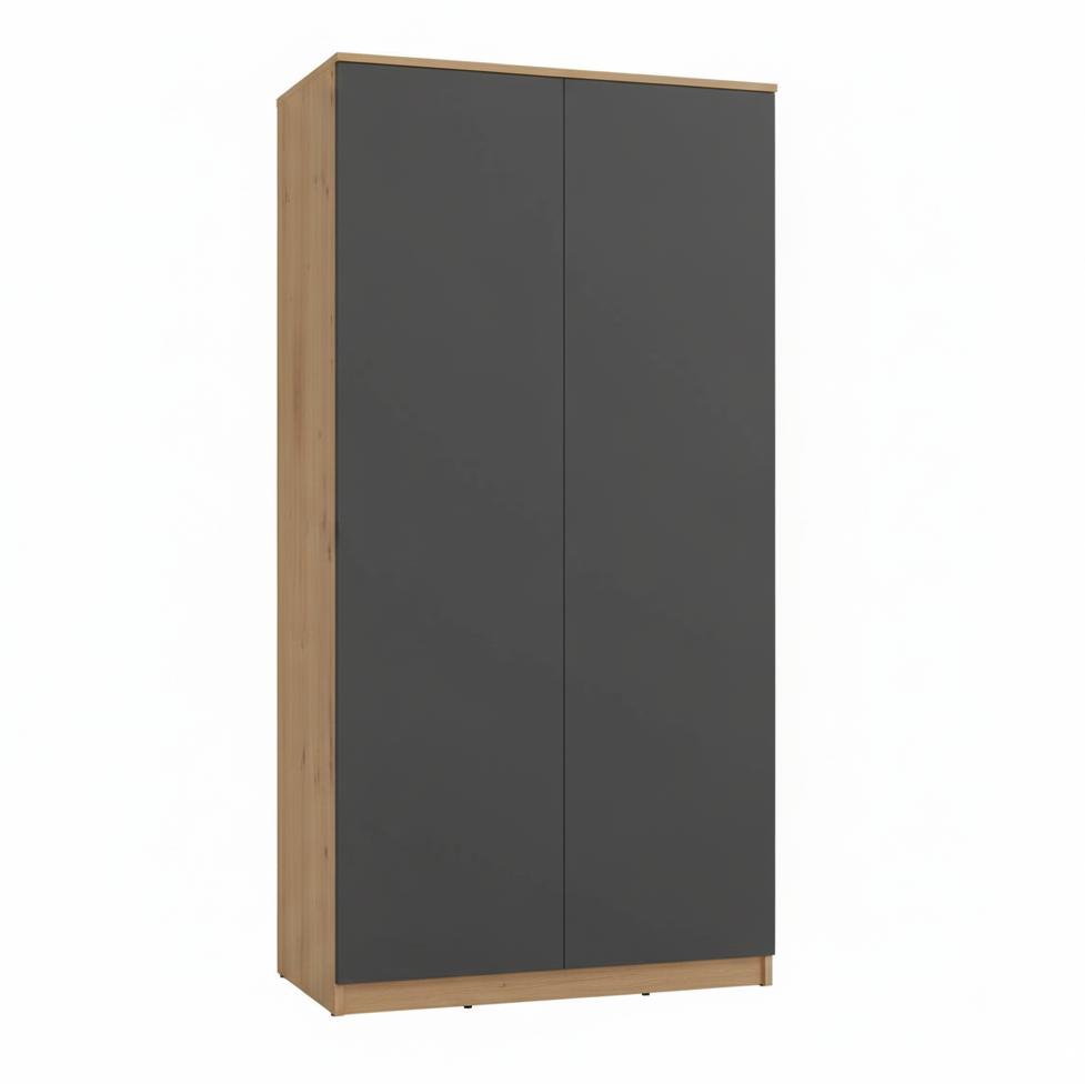 Szafa garderoba MARTUSIA 90x180x50 cm drzwi półki do przedpokoju lub pokoju front grafit dąb artisan nr. 3