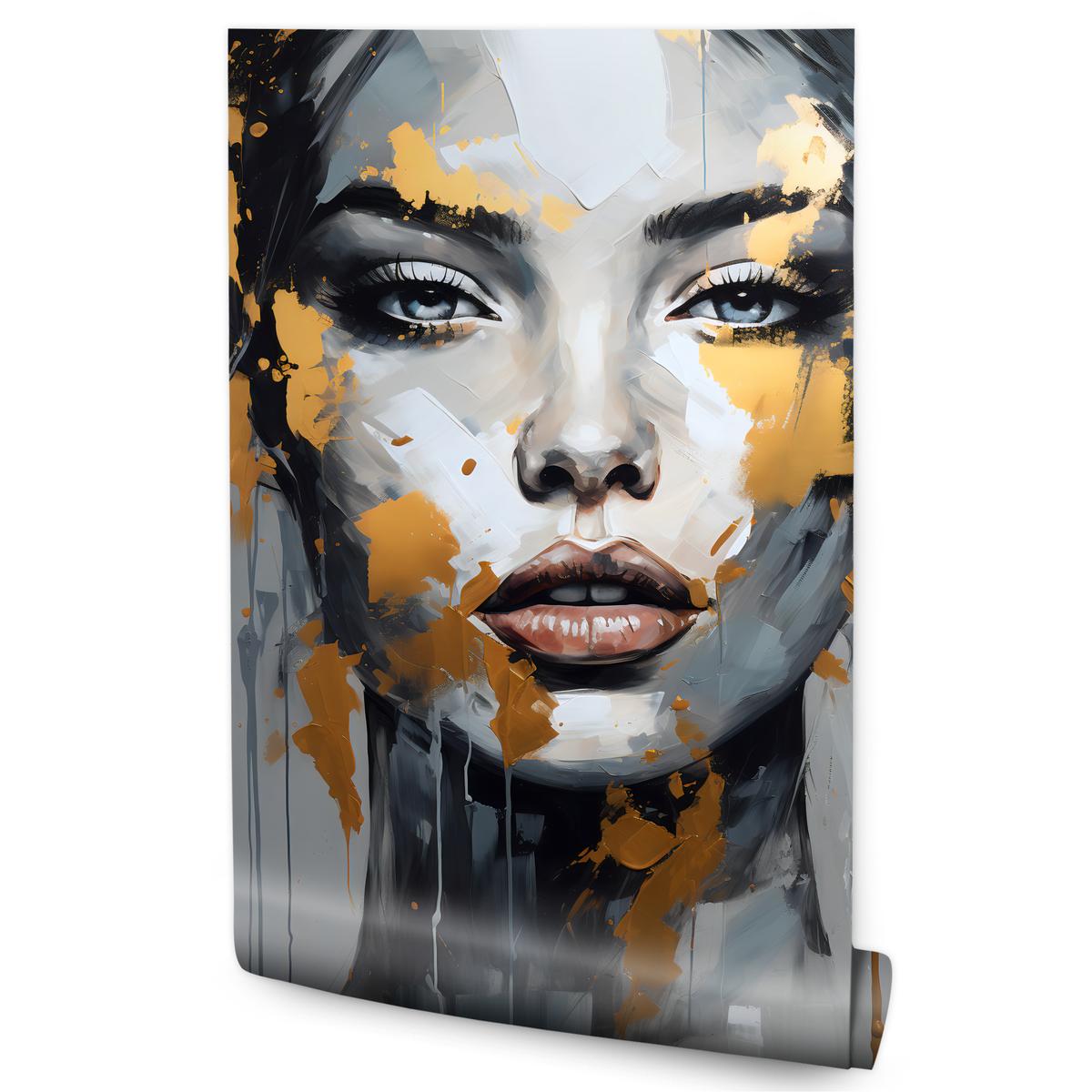 Fototapeta Do Salonu KOBIECY Portret Styl Glamour Abstrakcja Dekoracja 3D nr. 1
