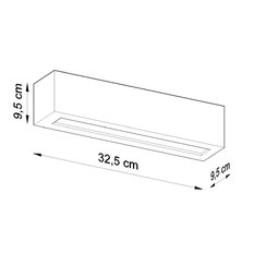 Kinkiet ceramiczny VEGA szary 9.5x9.5x32.5cm E27 nowoczesny do salonu - Miniaturka zdjęcia nr 4