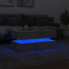 Stoli kawowy 90x50x40 cm z oświetleniem LED szarość betonu do salonu - Miniaturka zdjęcia nr 6