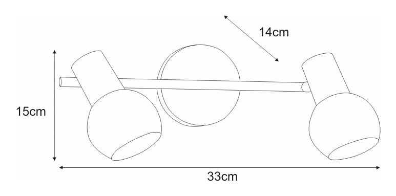 Kinkiet K-W9590/2 ALPINA 33x15x14 cm do salonu lub pokoju chrom nr. 2