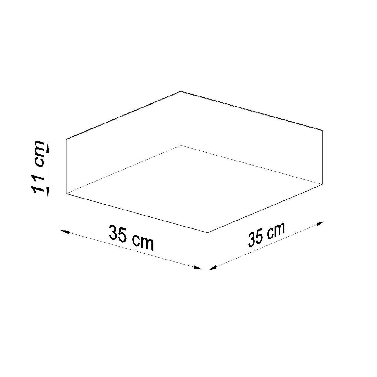 Plafon HORUS 35 szary 11x35x35cm srebrna nowoczesna lampa E27 do salonu nr. 4