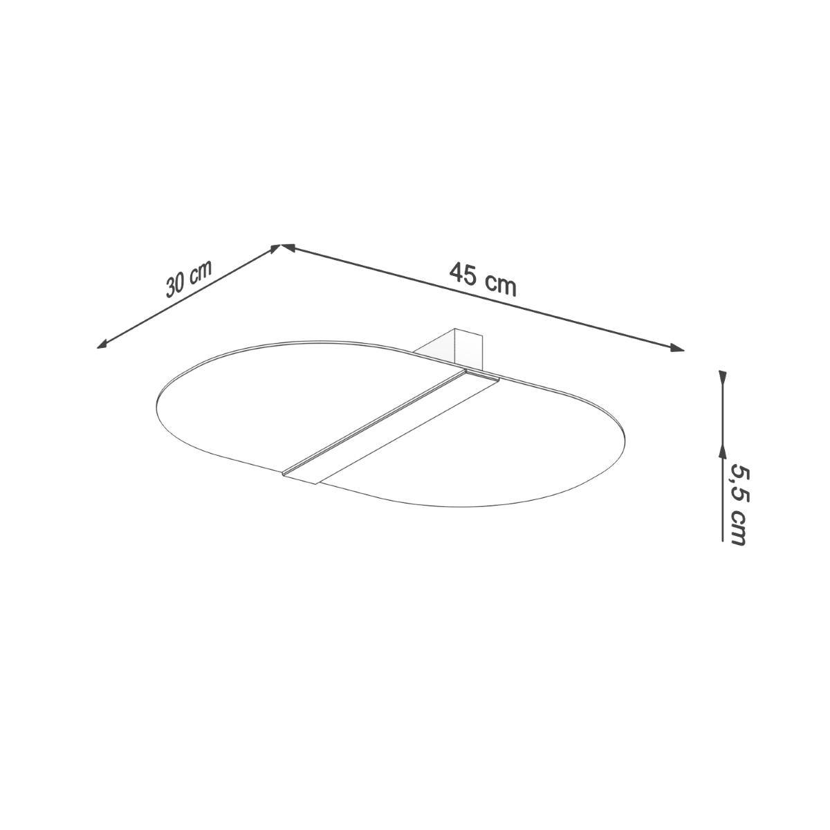 Plafon SALIA 5.5x30x45cm nowoczesna lampa G9 do salonu nr. 4