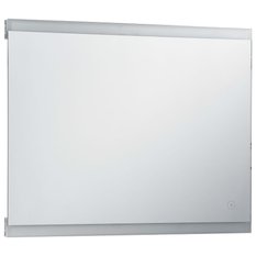  Lustro 80x60 cm do sypialni łazienki z LED i czujnikiem dotykowym srebrny  - Miniaturka zdjęcia nr 3