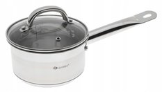 Rondel 14cm 1,1l stalowy garnek grube 5x dno z pokrywką do kuchni - Miniaturka zdjęcia nr 2