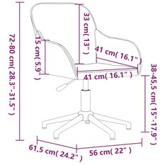 Krzesło obrotowe 56x61,5x80 cm z regulacją niebieskie tapicerowane aksamitem fotel do biura pokoju lub gabinetu - Miniaturka zdjęcia nr 9