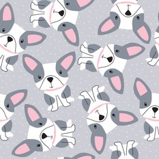 Tapeta Dla Dzieci PIESKI Zwierzątka Kropki Dekor  - Miniaturka zdjęcia nr 6