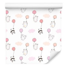 Tapeta do pokoju dziecka pandy koala balony chmury - Miniaturka zdjęcia nr 3