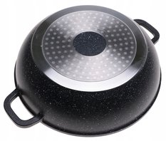 Garnek 28cm 3,3l niski marmurowy wok indukcja do kuchni - Miniaturka zdjęcia nr 5