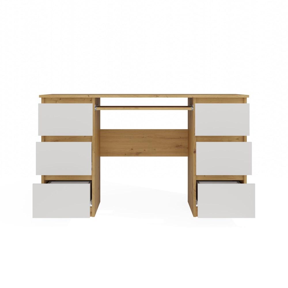 Biurko Kuba 76x130x51 cm do salonu sypialni biura dąb artisan biel nr. 13