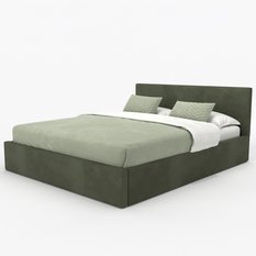 Łóżko tapicerowane do sypialni basic 120x200x88 cm podwójne z pojemnikiem khaki - Miniaturka zdjęcia nr 10