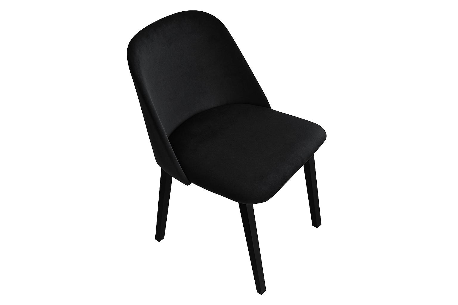 Krzesło drewniane AVERO 82x45x45 cm drewniane bukowe tapicerowane do jadalni czarne nr. 2