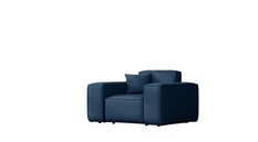 Sofa ogrodowa MALIBU 121x73x88 cm wodoodporna UV 1-os + poduszka do ogrodu ciemnoniebieska