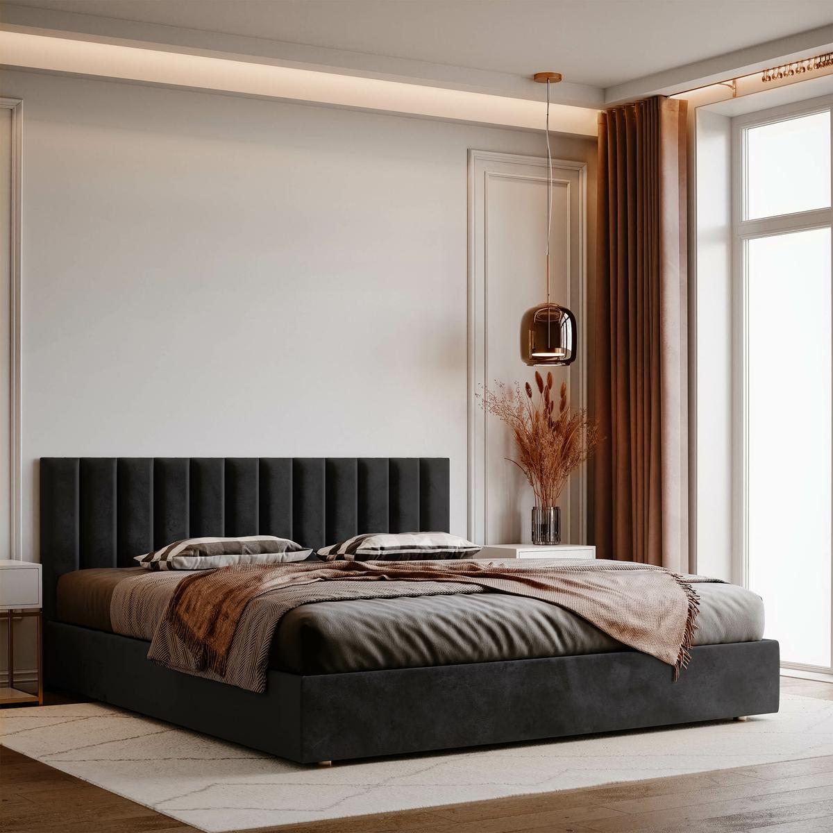 Panele tapicerowane 90x15 na ścianę magic velvet czarny nr. 5