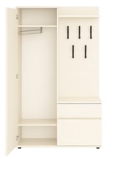 Garderoba do przedpokoju DUO 190x95x40 cm z lustrem wieszakami szafka na buty kaszmir - Miniaturka zdjęcia nr 3