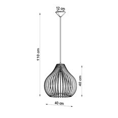 Lampa wisząca APRILLA 110x40x40cm nowoczesna E27 do salonu - Miniaturka zdjęcia nr 4