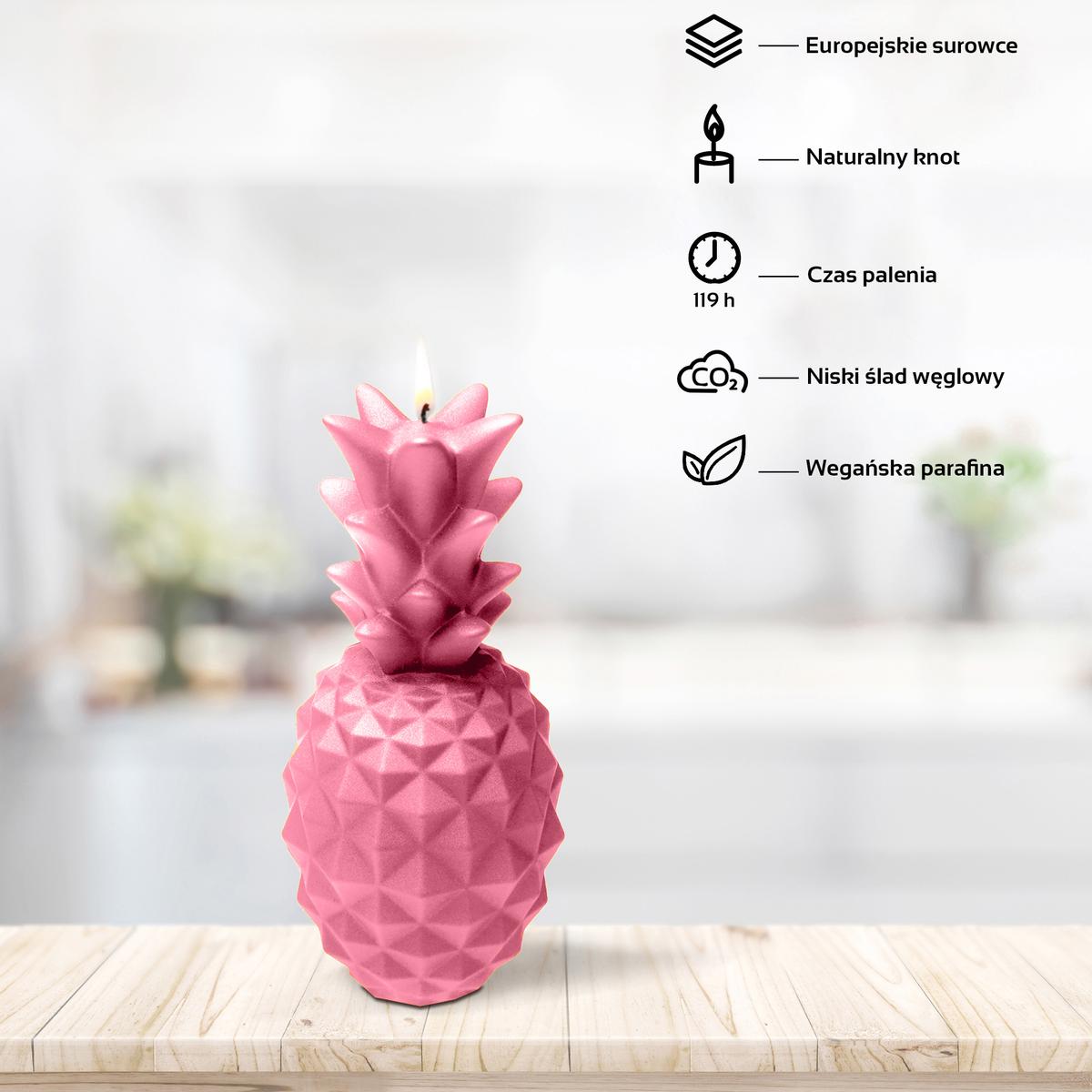 Świeca Pineapple Pink Big nr. 3