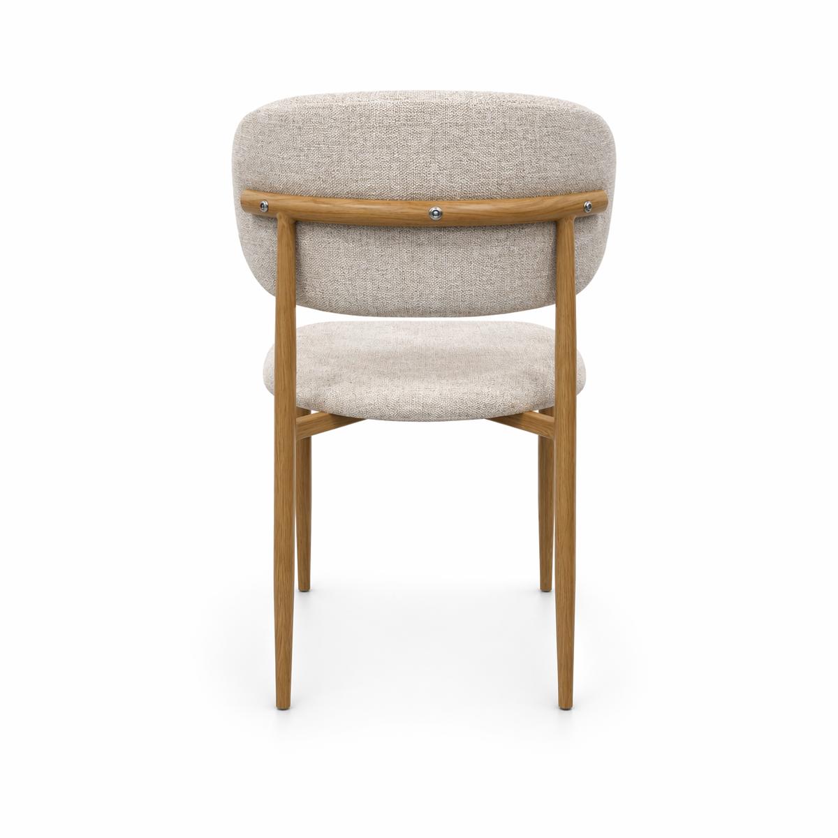 2x krzesło tapicerowane do jadalni VALI stelaż dąb, tkanina Aragon jasny beż cena za jedną sztukę 215 zł nr. 6