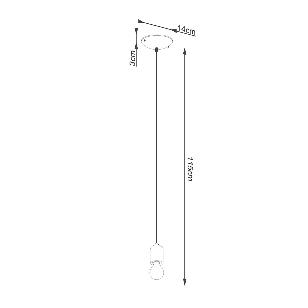 Lampa wisząca NESO 1 115x14x14cm nowoczesna E27 do salonu nr. 6