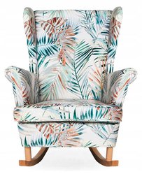 Fotel Uszak bujany cienkie liście DO CZYTANIA dom - Miniaturka zdjęcia nr 2