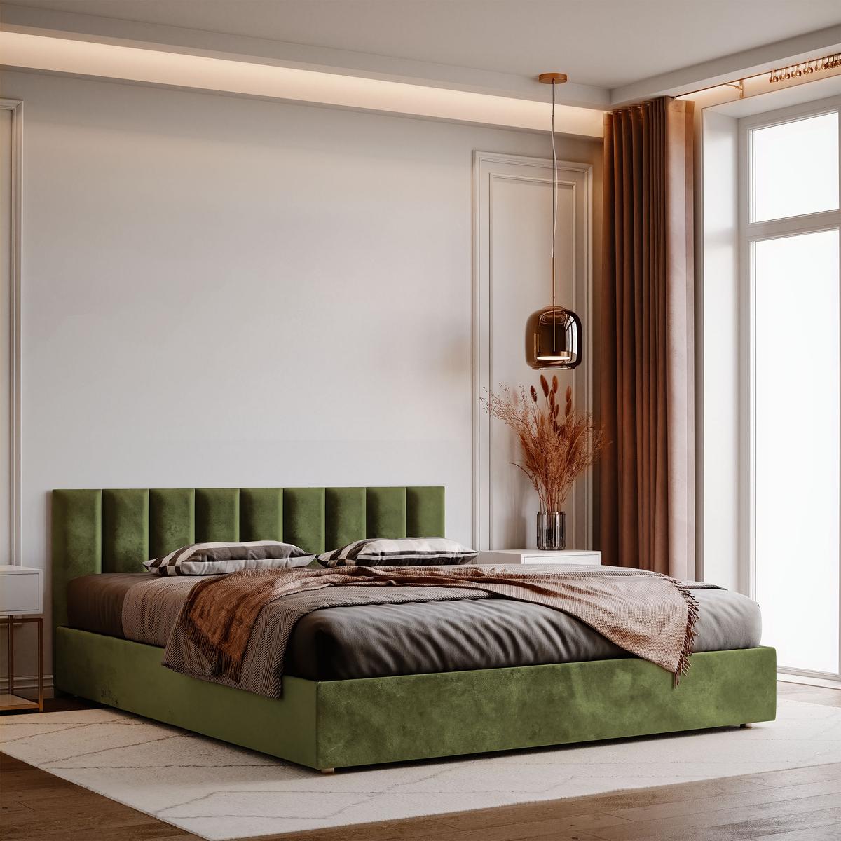  Panele tapicerowane 60x15 cm na ścianę magic velvet khaki nr. 5