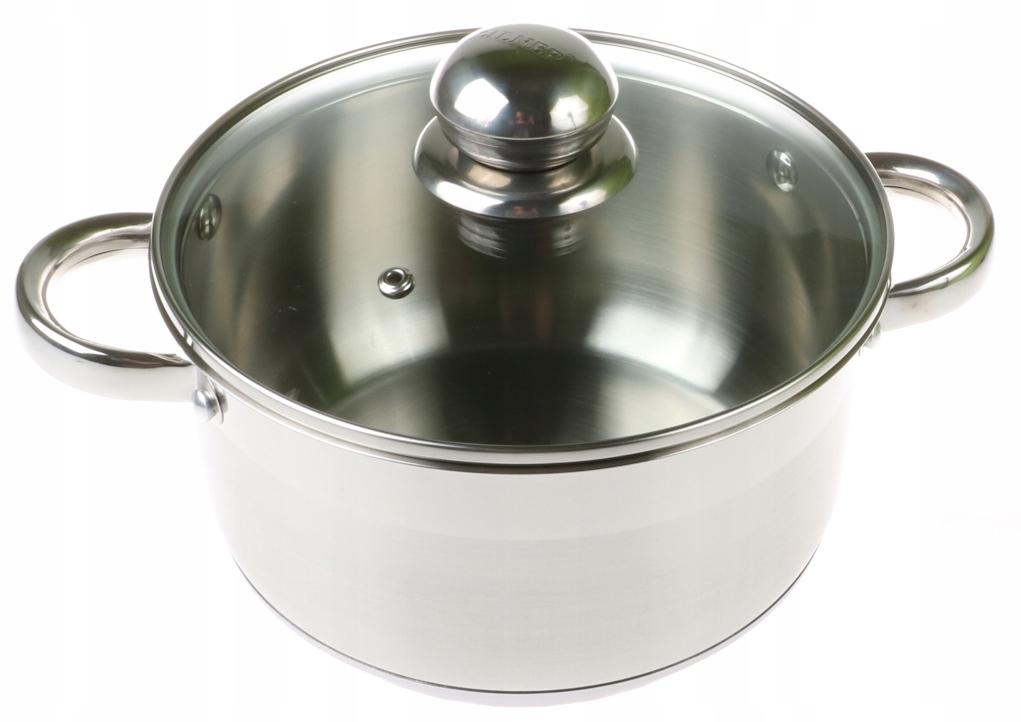 INDUKCJA GARNEK Inox stal z POKRYWKĄ 6L 24cm 4331 nr. 1