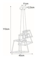 Lampa wisząca K-4130 TEDY 45x110x45 cm do salonu lub pokoju wielokolorowy - Miniaturka zdjęcia nr 2